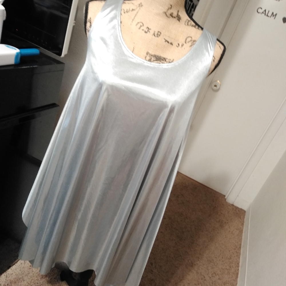 Silver maternity dress